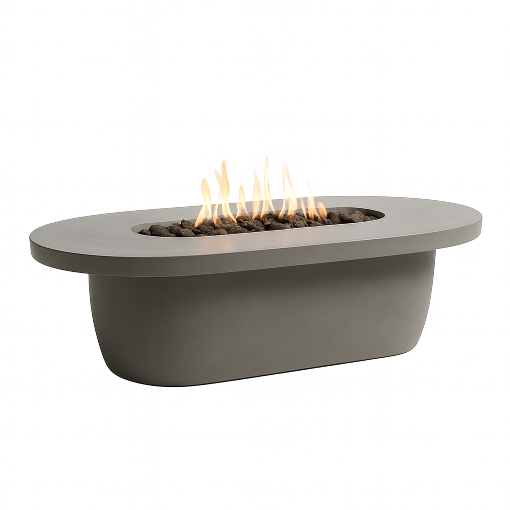 SolariaStone Crescent 52" Oval Fire Table