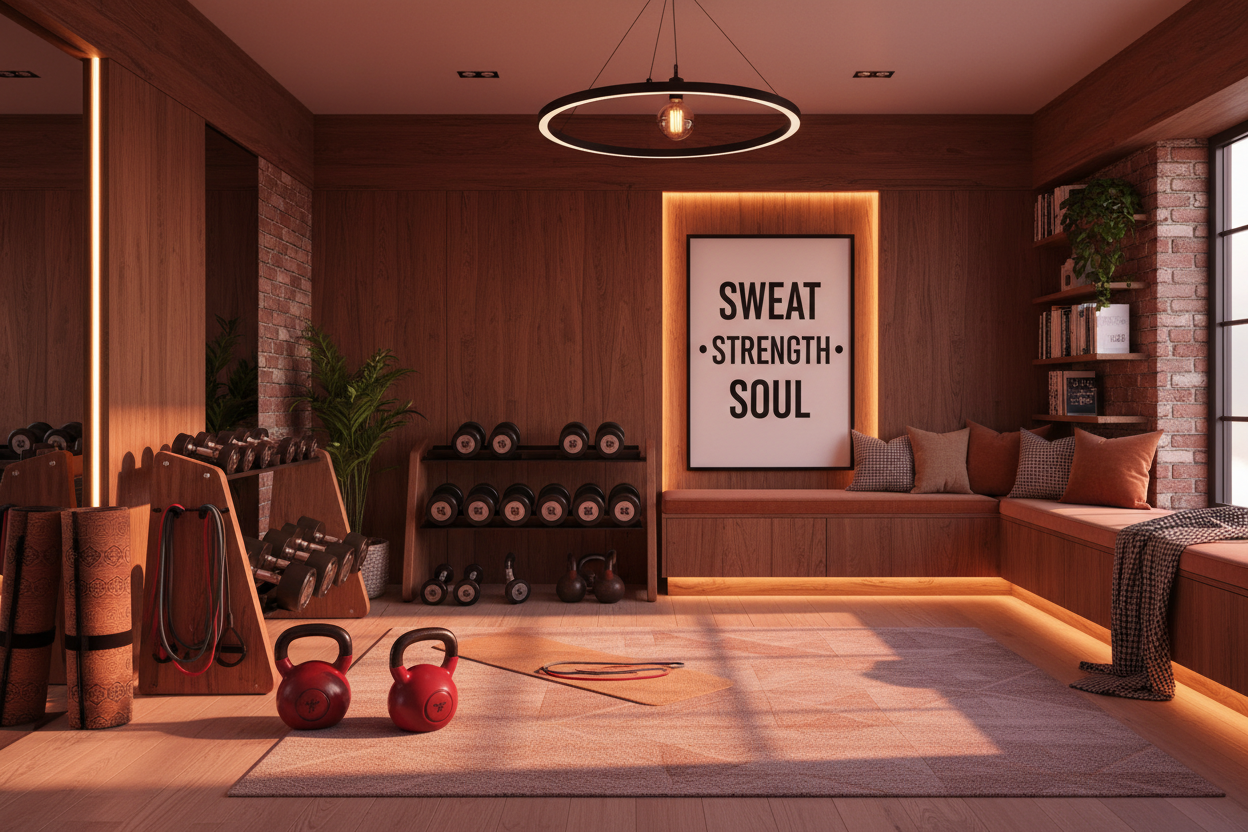 can you create an image that speaks about my store which is home gym equipment heat nook